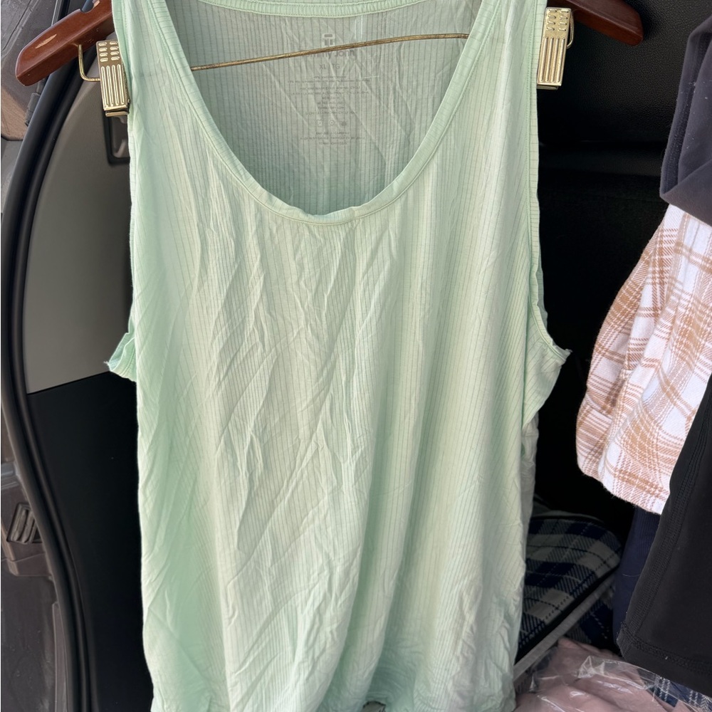 Tommy John second skin Light Mint Ribbed Scoop Neck Tank & shorts set
